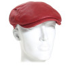 Casquette en cuir couleur bordeaux