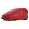 Casquette en cuir couleur bordeaux pins Fléchet