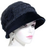 chapeau femme noir et gris