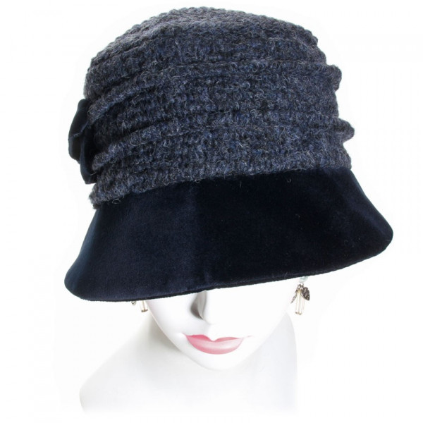 chapeau femme noir et gris