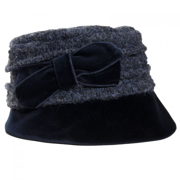 chapeau femme noir et gris