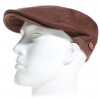 casquette en lin coloris marron