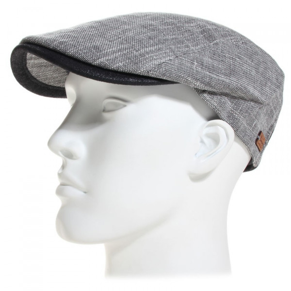 casquette d'été en lin et coton gris