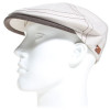 casquette plate en lin beige