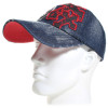 casquette baseball coton jeans et rouge