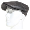 Casquette gavroche Hatteras cuir nappa antica vintage gris