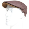 casquette cuir marron et visière laine
