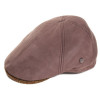 casquette cuir marron et visière laine marque Modissima