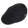 Casquette laine Harris Tweed noir