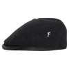 Casquette laine Harris Tweed noir