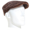 casquette plate laine vierge marron
