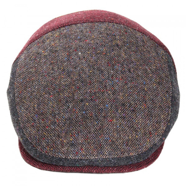 Casquette plate patchwork 100% laine vierge