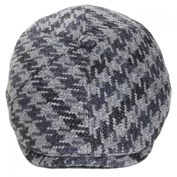 Casquette laine pied de coq grise