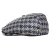 Casquette laine pied de coq grise avec pins Fléchet