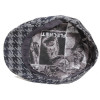 Casquette laine pied de coq grise doublure imprimée Fléchet