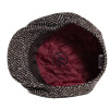 casquette gavroche tweed marron doublée polyester