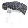 casquette gavroche tweed noir