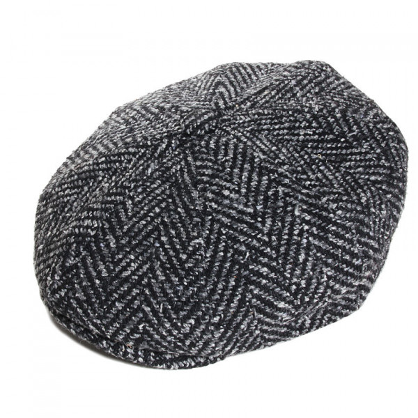 casquette gavroche tweed noir marque Modissima