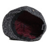 casquette gavroche tweed noir doublée polyester