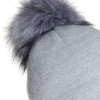 pompon en acrylique coloris gris
