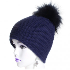 Bonnet pompon gris et rouge, bonnet ski homme et femme livraison 48h!