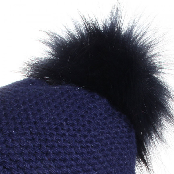 superbe pompon acrylique bleu marine
