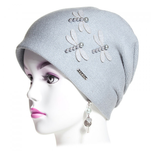 bonnet pincé trois plis gris
