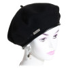Béret gris 100% laine avec lacet de serrage