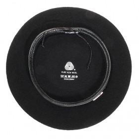 béret noir 100% laine