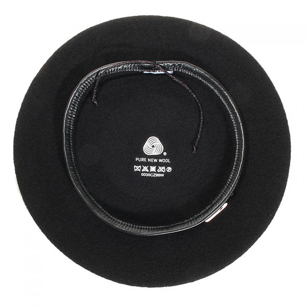 béret noir 100% laine
