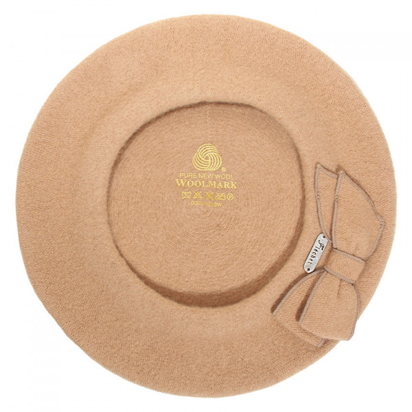 béret camel 100% laine