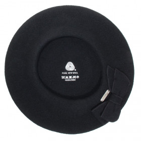 Béret noir 100% laine