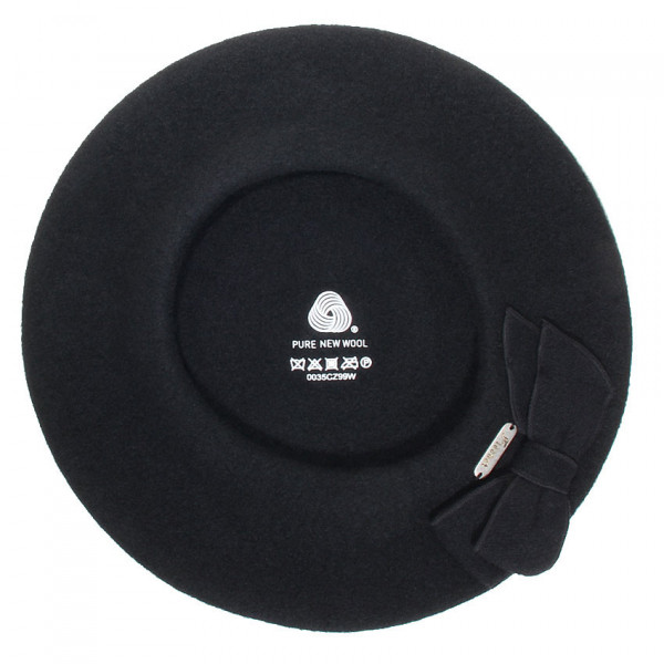 Béret noir 100% laine