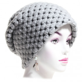 bonnet laine gris