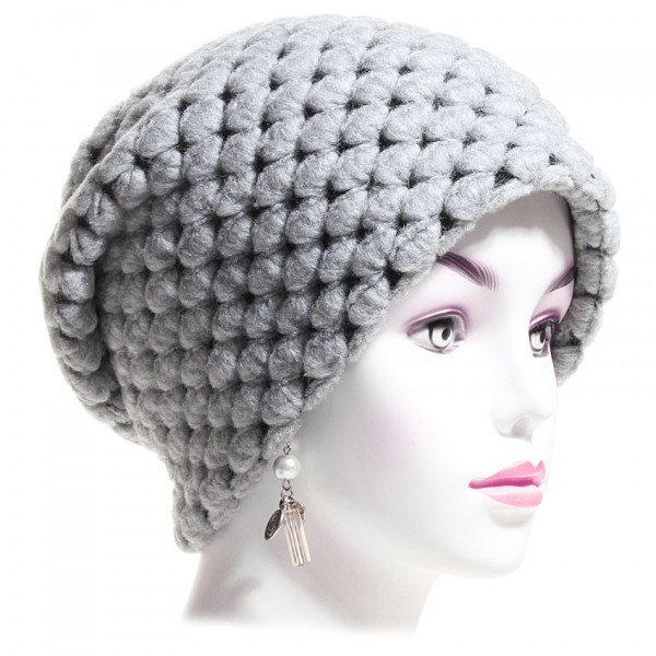 bonnet laine gris