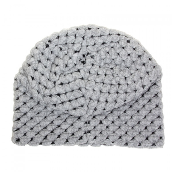 Bonnet femme femme bonnet pull col laine bonnet coupe-vent casque-Gris