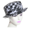 chapeau de pluie en coton noir et blanc