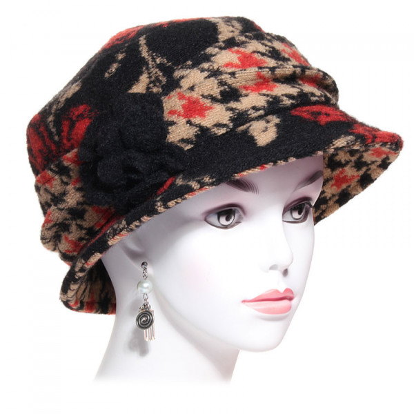 chapeau laine imprimé
