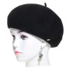 Béret laine vierge mérinos coloris noir