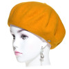 Béret laine vierge mérinos coloris jaune safran