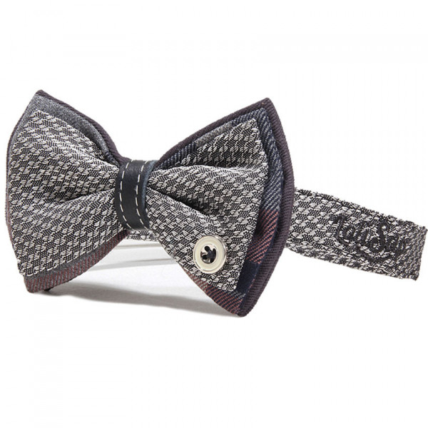 Nœud papillon cachemire et cuir