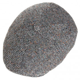 casquette en laine grise à six pans marque M by Fléchet