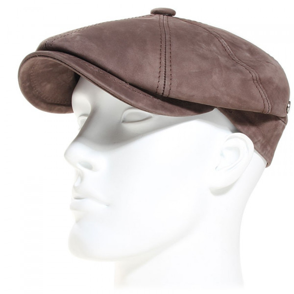 casquette cuir homme-casquette cuir marron