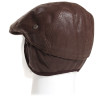 Casquette cuir marron et cache oreilles