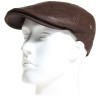 Casquette cuir marron et cache oreilles