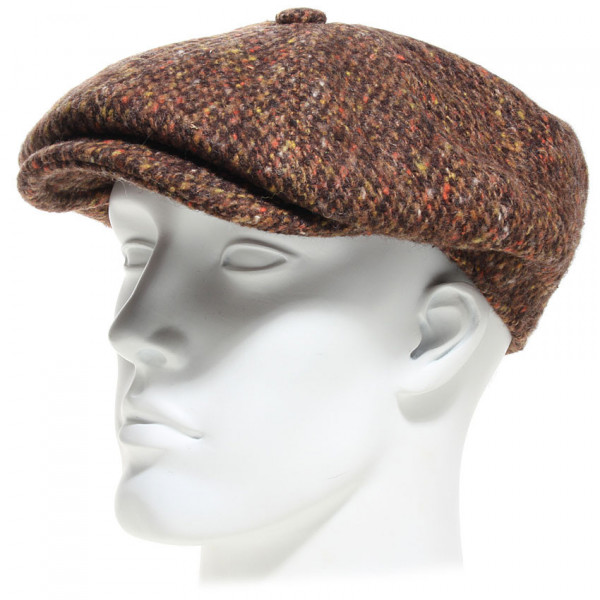 Casquette gavroche laine vierge bouclée marron M by Fléchet