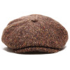 Casquette gavroche laine vierge bouclée marron M by Fléchet