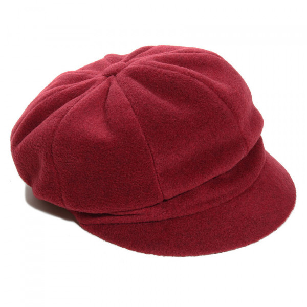 Casquette gavroche polaire femme couleur bordeaux
