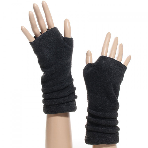 Gants Mitaine et Moufle Gris en Laine Carpsy-Taille unique