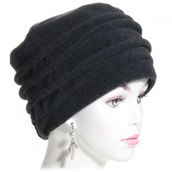 Béret en polaire pour femme coloris gris anthracite